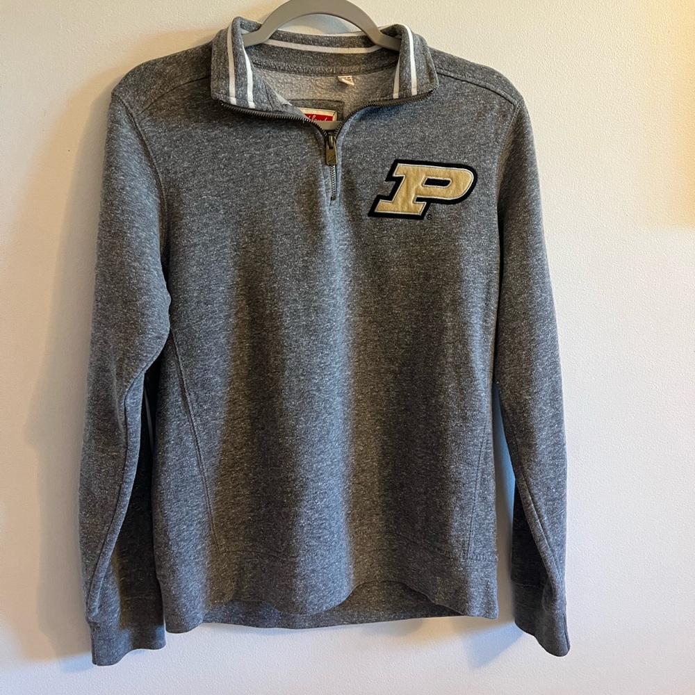 Purdue Triblend Sweats League quarter zip sweatshirt. Size small